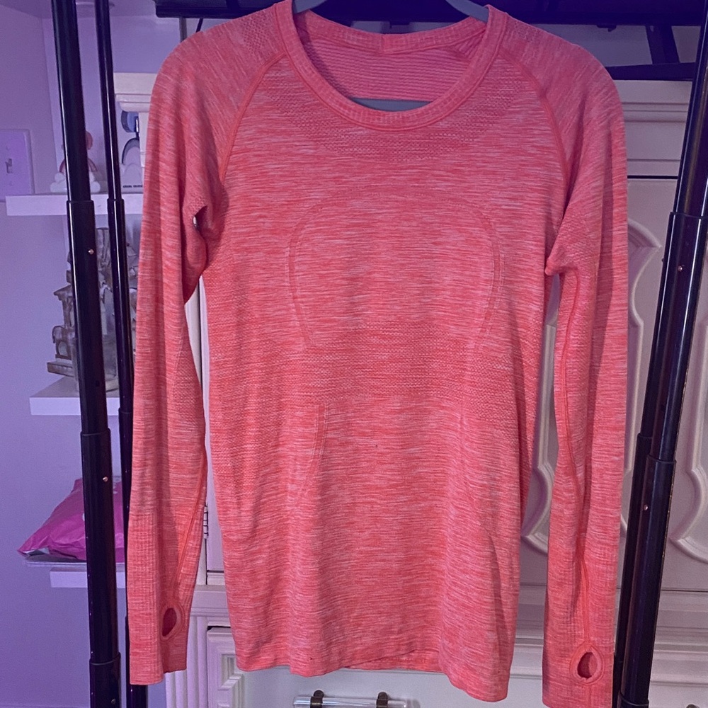 lululemon athletica Coral swiftly Long Sleeve Top
